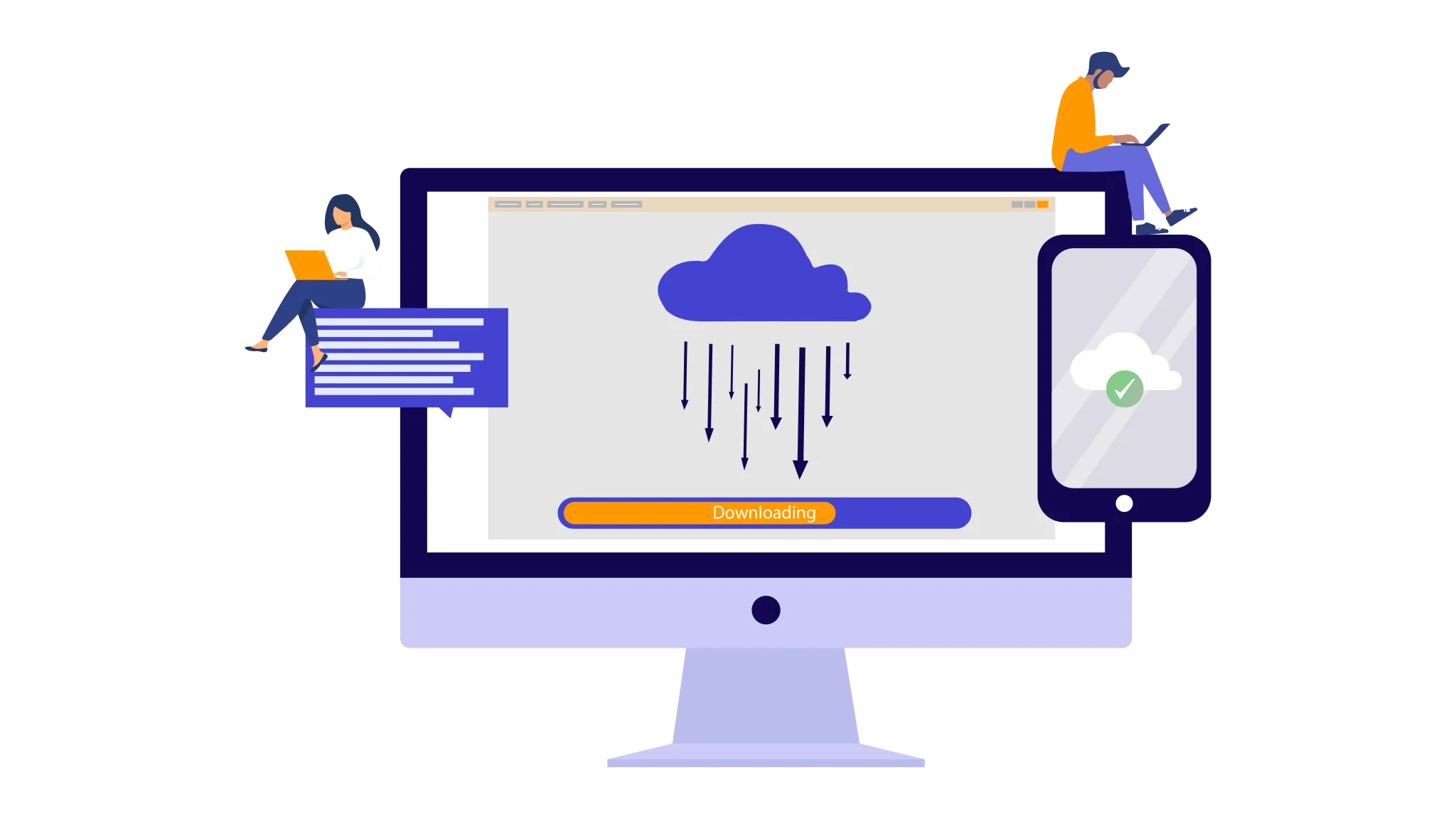 Users downloading website Users downloading website
